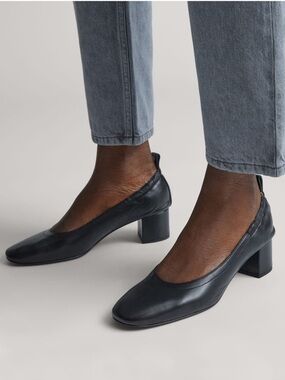 Everlane Black The Day Heels with Elasticized back 5